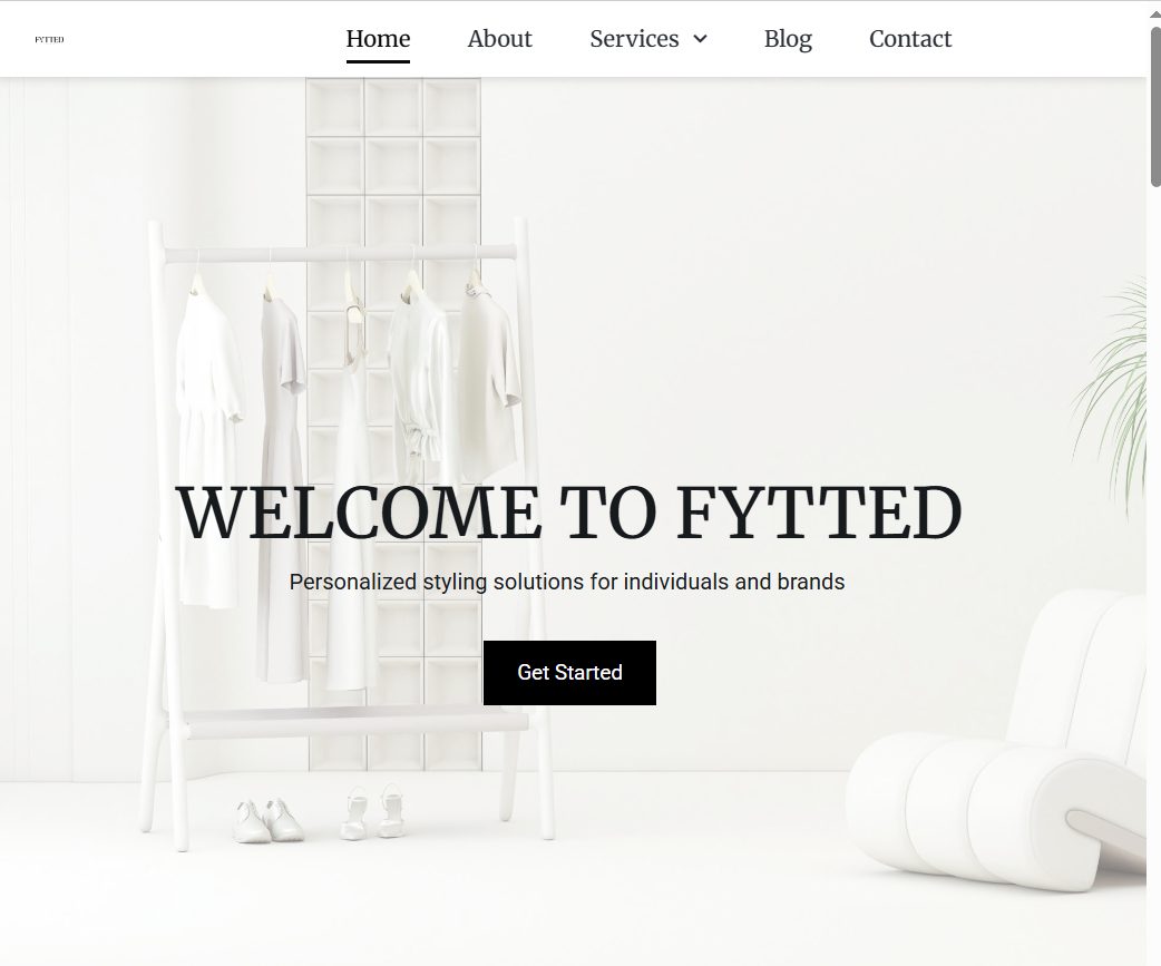 Fytted Studio website design by Inwebtify