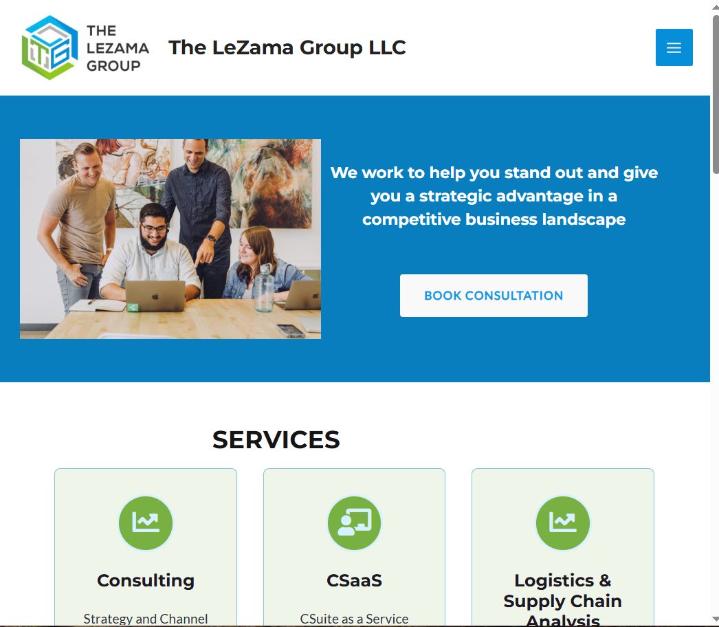 The Lezama Group website design by Inwebtify